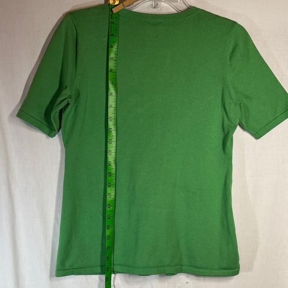 Ann Taylor Vibrant Green Short Sleeve Top (Medium, Petite) - Picture 8 of 8